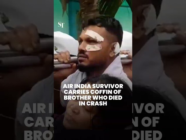 Sole survivor of Air India plane crash mourns his brother during funeral