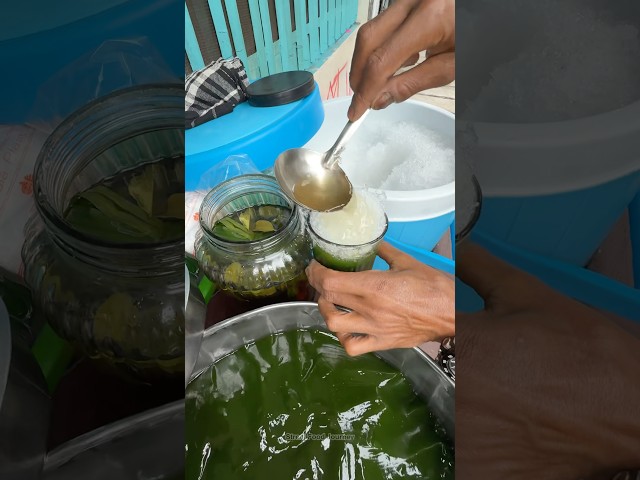 Real Natural Grass Jelly Drink in Indonesia