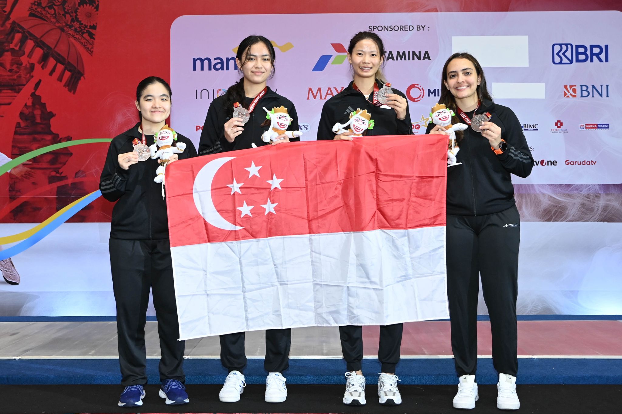 Singapore women’s foil team win third bronze medal in four years at Asian fencing C’ships