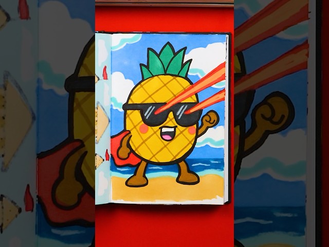 Sketchbook challenge - summer fruit superhero! #artforkidshub #howtodraw