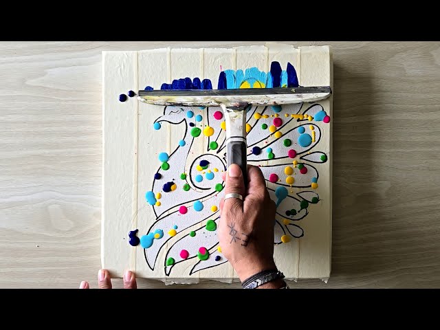 Masking Tape Silhouette Painting / How To Cut Masking Tape Stencil / Acrylic Painting