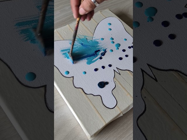 Easy Art In Seconds 🎨✨ #acrylicpainting #easyart #diy #shorts