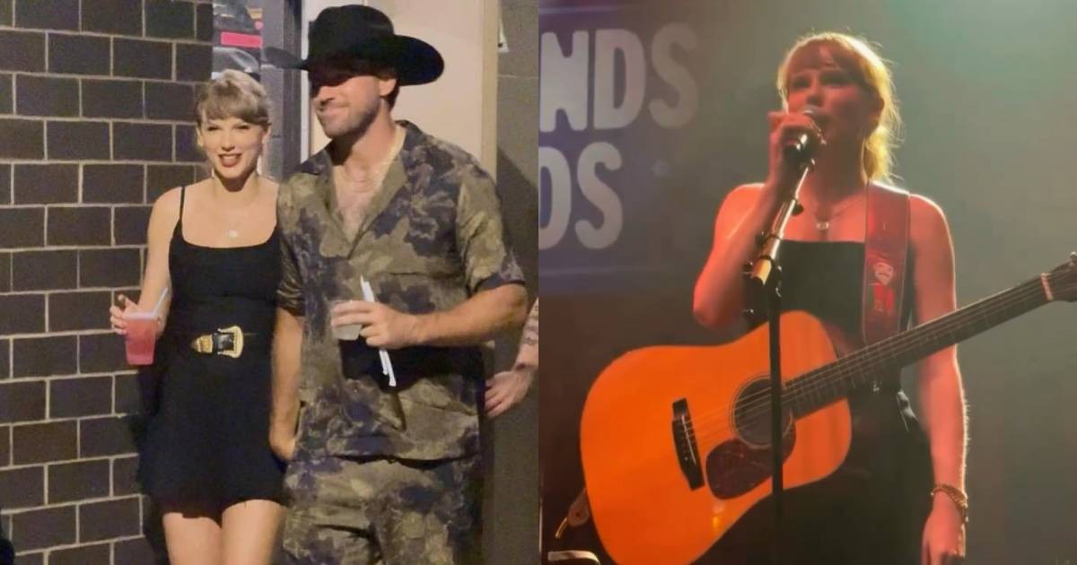 Taylor Swift gives surprise acoustic performance of Shake it Off at Tight End University