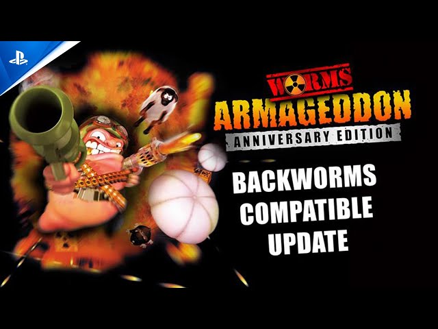 Worms Armageddon: Anniversary Edition - Backworms Compatible Update Trailer |  PS5 & PS4 Games