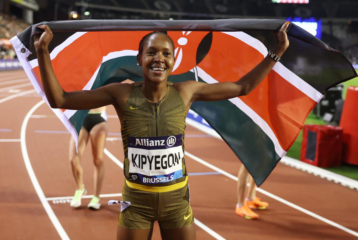 Kipyegon falls well short in bid for first sub-four-minute mile