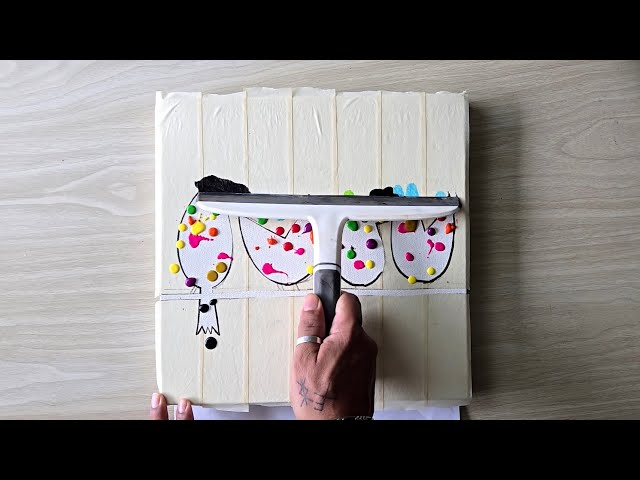 Colorful Birds / Easy Acrylic Painting Technique / How To Cut Masking Tape Stencil