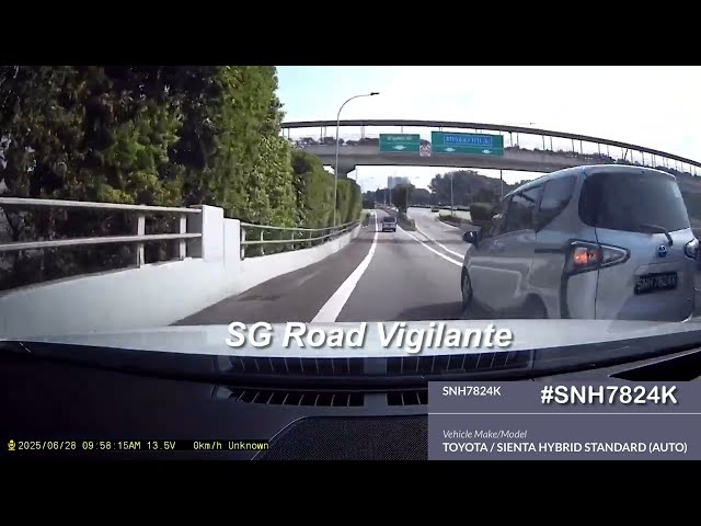 PIE exit Braddell phv toyota sienta changing lane without due care
