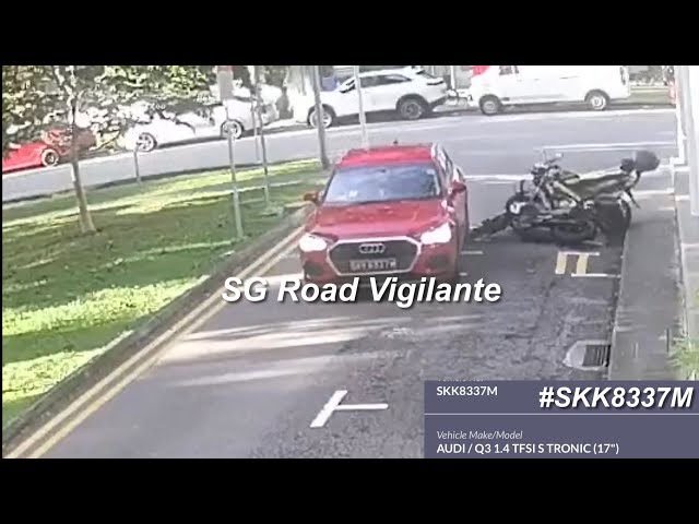somme road audi hit and run on parked motorbikes