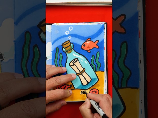 Sketchbook challenge - burried treasure 🌴🏆🌴 #artforkidshub