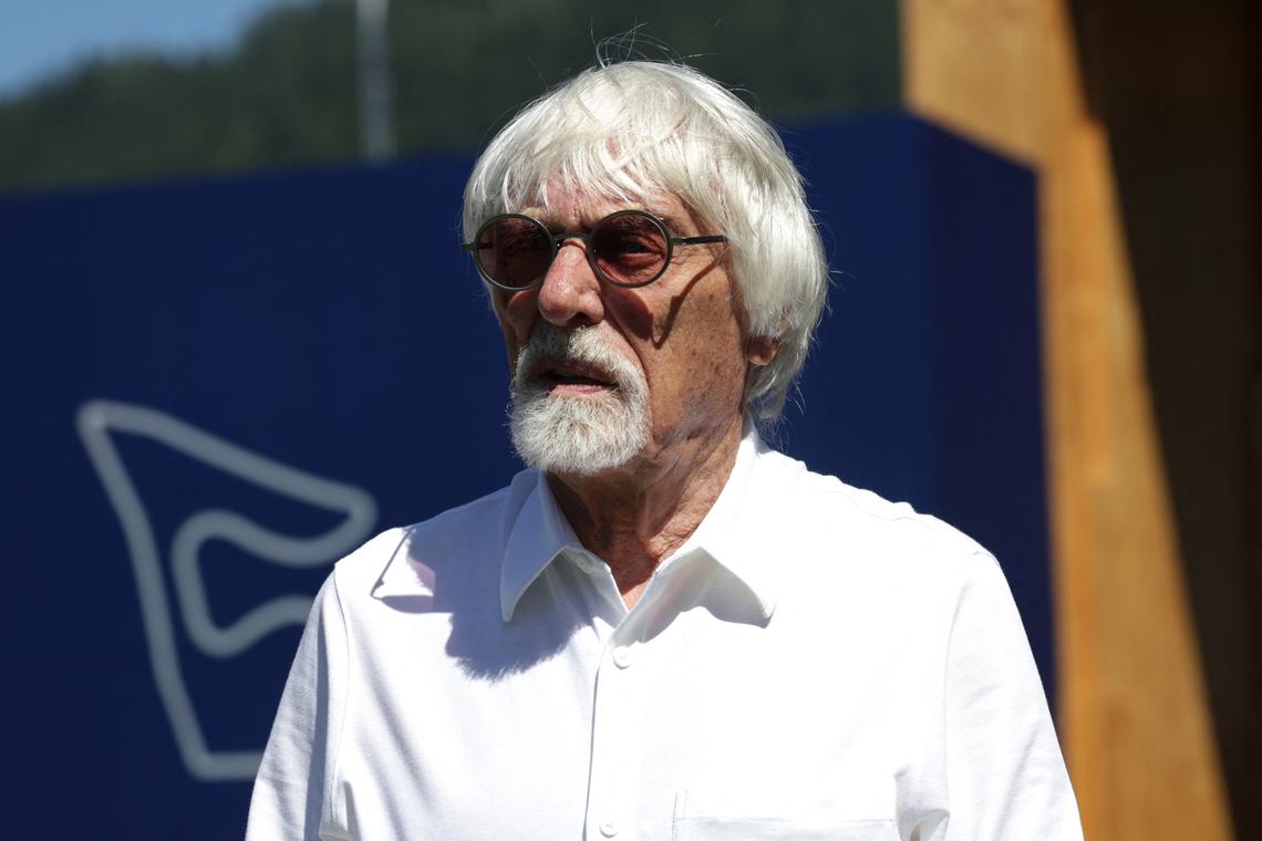 Former supremo Ecclestone makes F1 podium debut at 94