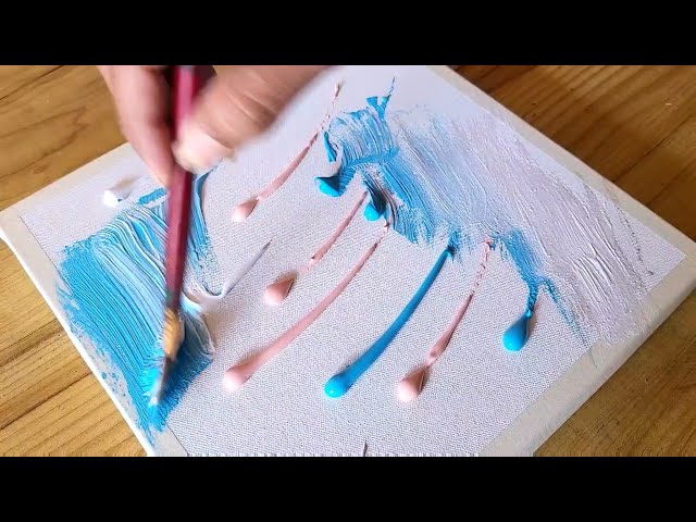 Easy Acrylic Painting Technique / Floral Abstract Painting / For Beginners