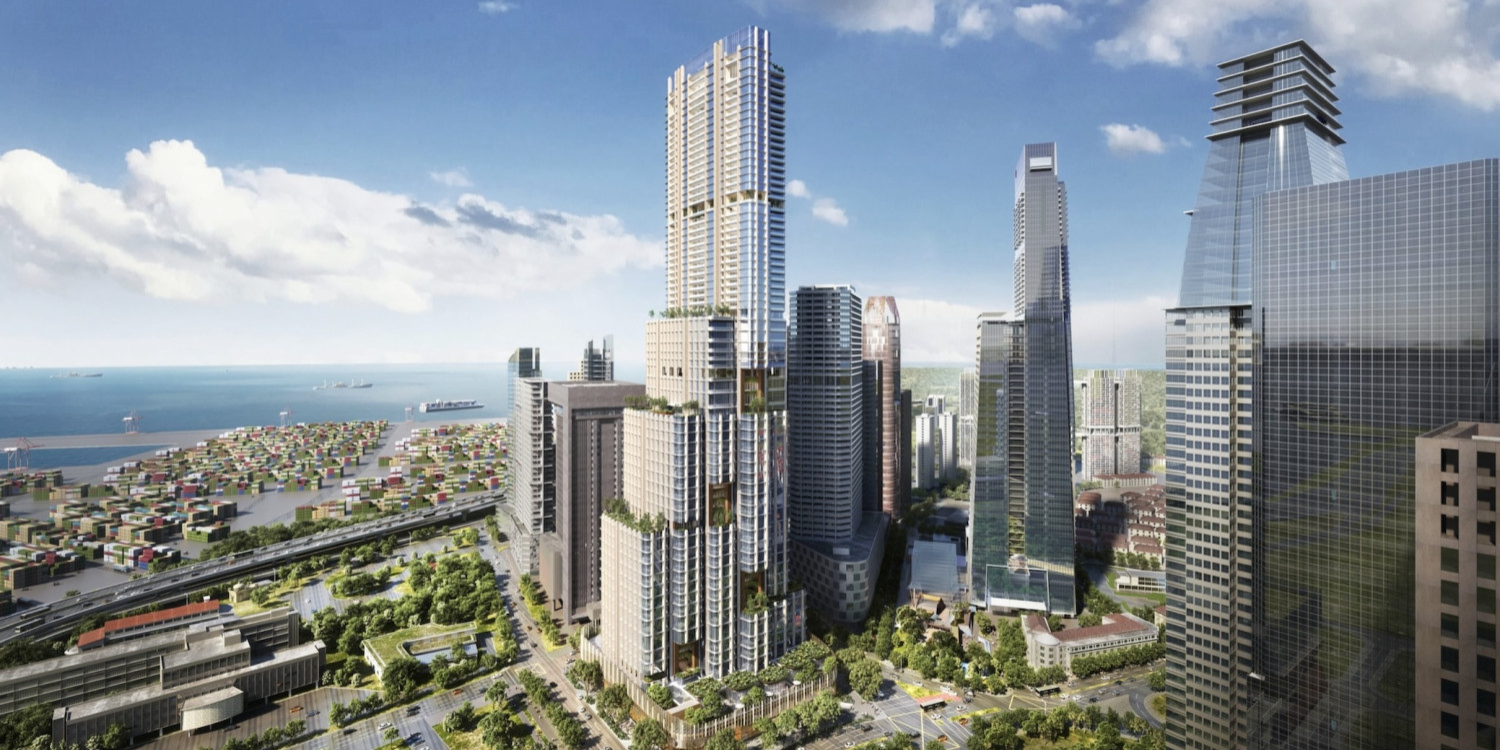5-Room unit on 55th floor of skywaters residences sold for s$30m, directly connected to tanjong pagar MRT