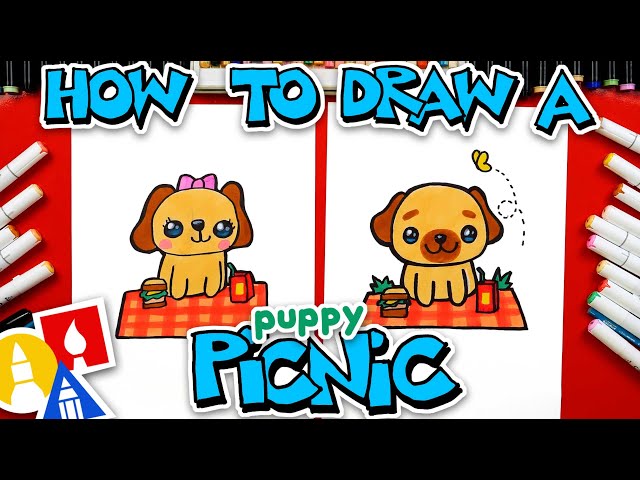 How To Draw A Puppy Picnic