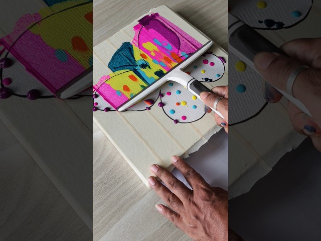Easy Art In Seconds Using Window Wiper 🎨✨ #acrylicpainting #easyart #diy #shorts