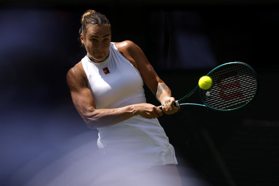 Sabalenka powers past Branstine in Wimbledon opener