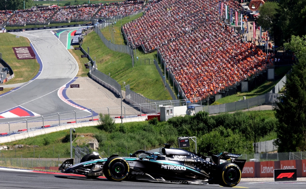 Russell heads into home British GP haunted by Verstappen rumours