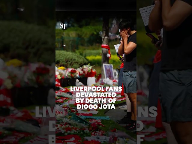 Diogo Jota: Liverpool fans at Anfield devastated by death of Portuguese star player