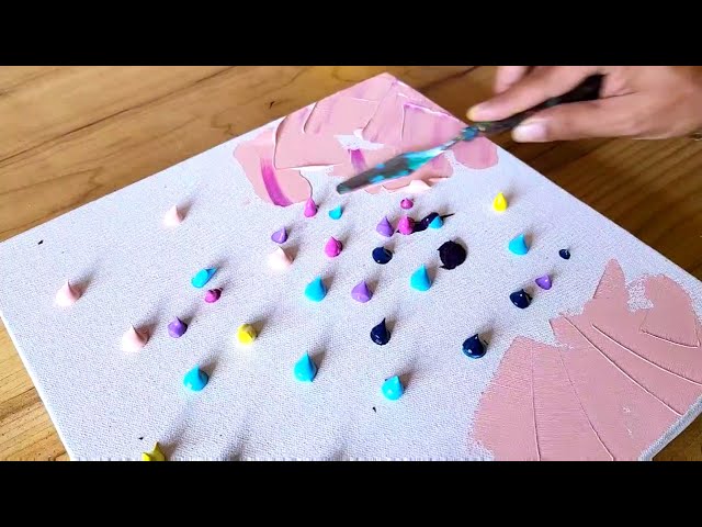Easy Acrylic Painting Technique / Textured Floral Painting / Step By Step