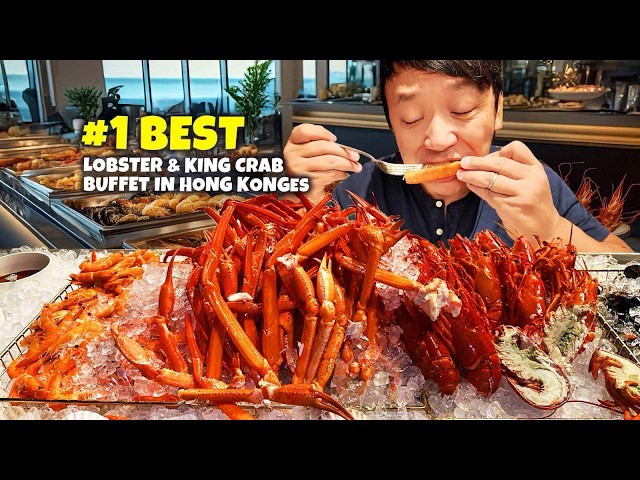 INSIDE the #1 Best LOBSTER & KING CRAB Buffet in Hong Kong! Caviar Included!