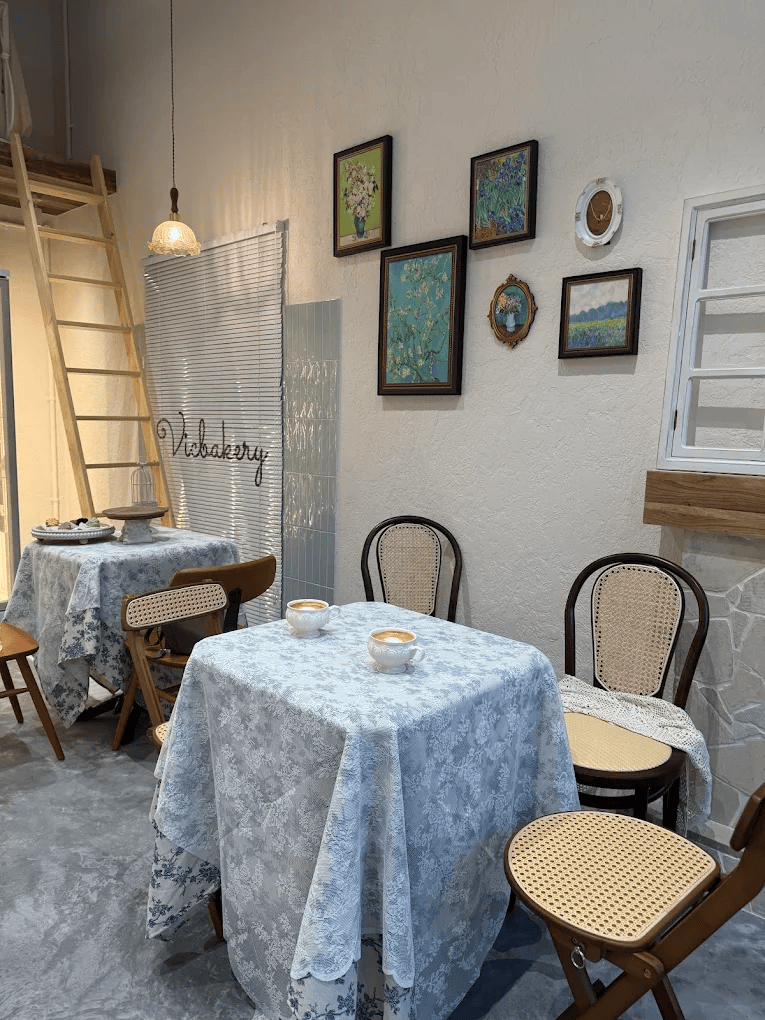 Step into a cottagecore fantasy at Vicbakery, where cream cakes, seashell macarons, dacquoise and more are baked fresh daily