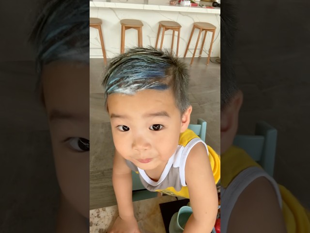 pov your son goes to the salon with you once 😅