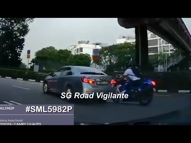 braddell road toyota camry fail to give way hit and run on suzuki hayabusa