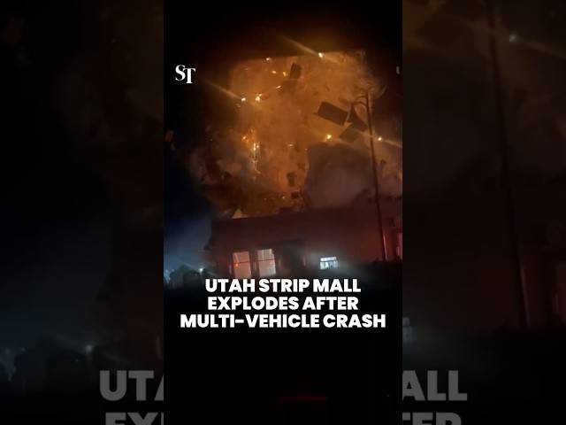 Utah strip mall explodes after multi-vehicle crash