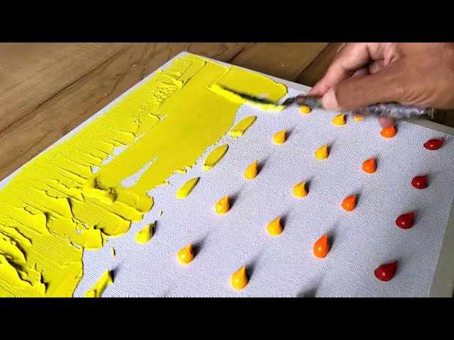 Textured Painting Using Palette Knife / Abstract Painting / Easy Technique For Beginners