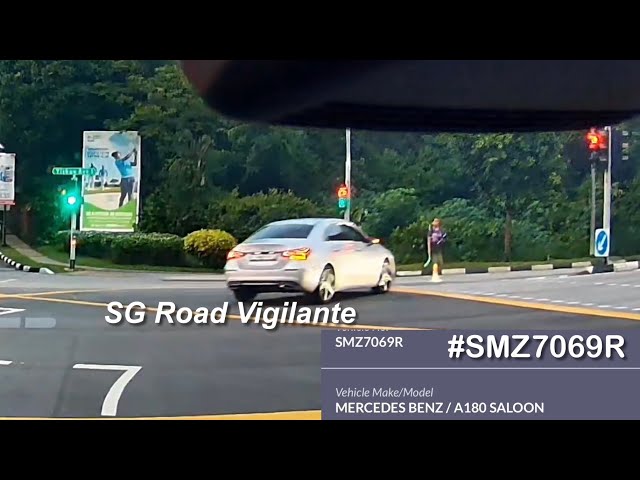 mercedes fail to give way to pedestrian at discretionary right turn junction