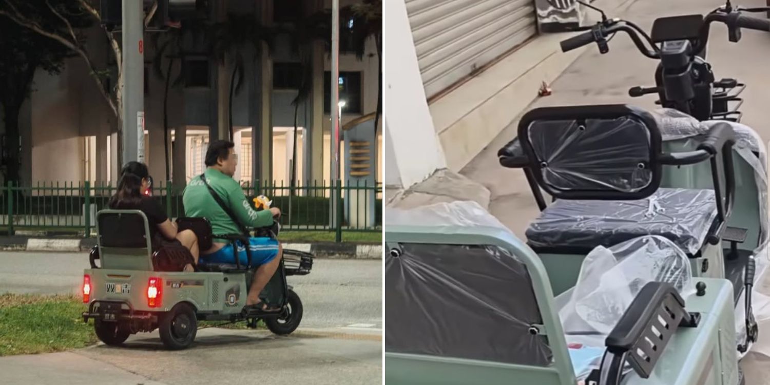 Couple seen riding 2-seater ‘pma’ in s’pore, purportedly costs s$880 on Taobao
