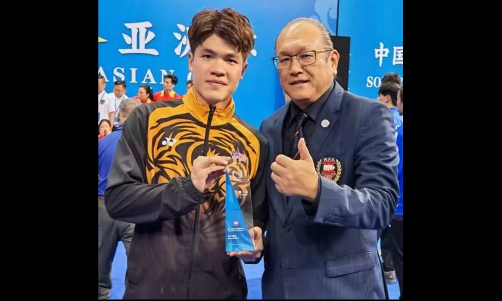 Sibu’s Clement Ting strikes gold for Malaysia at Asian Taolu Cup in China