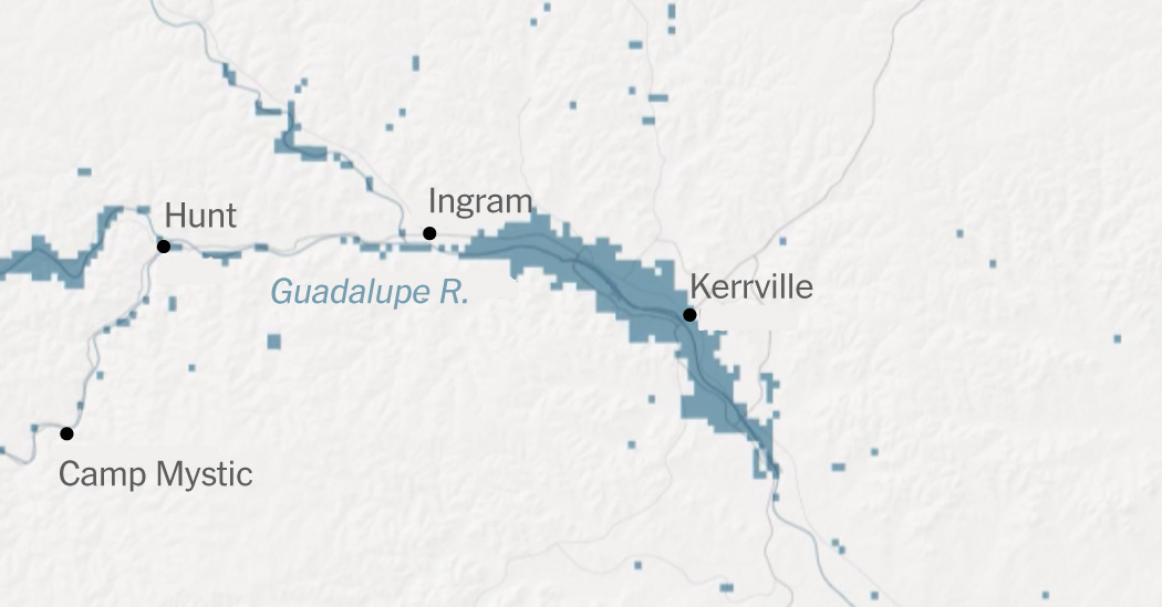 See How Fast the Floodwaters Rose Along the Guadalupe River