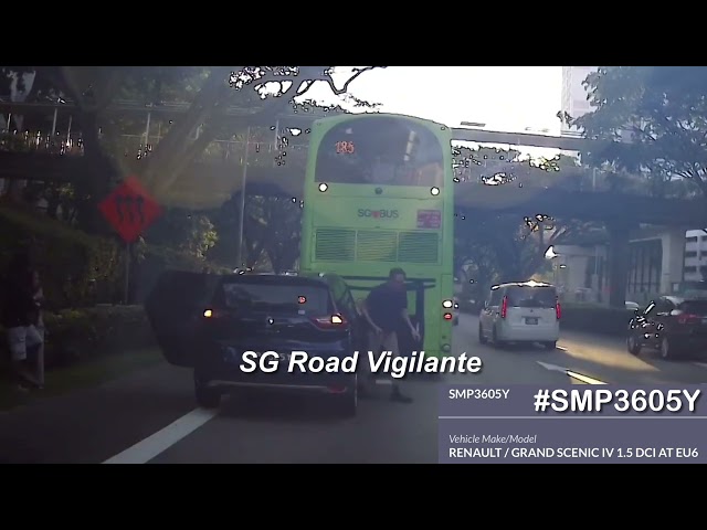PIE phv renualt grand scenic rear ended sbs transit bus service