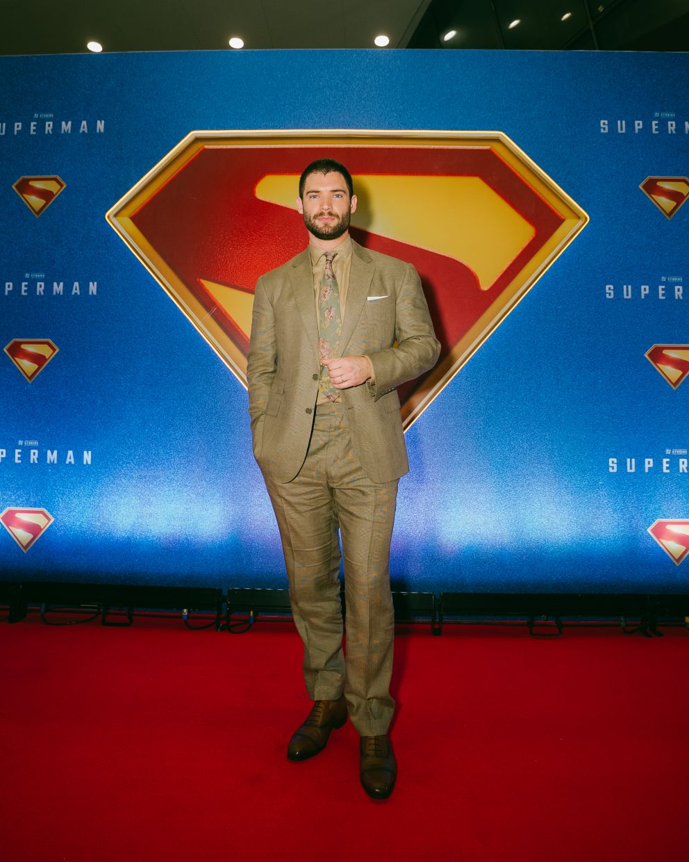 Up up and away: New Superman actor David Corenswet is flying high