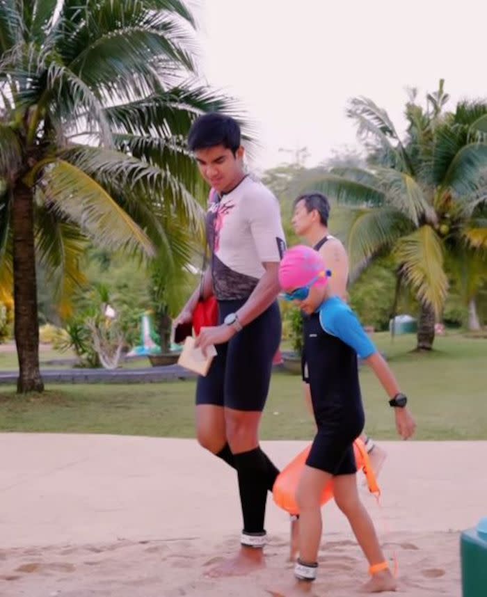 Bella Astillah is proud of son Ayden's achievement in first triathlon