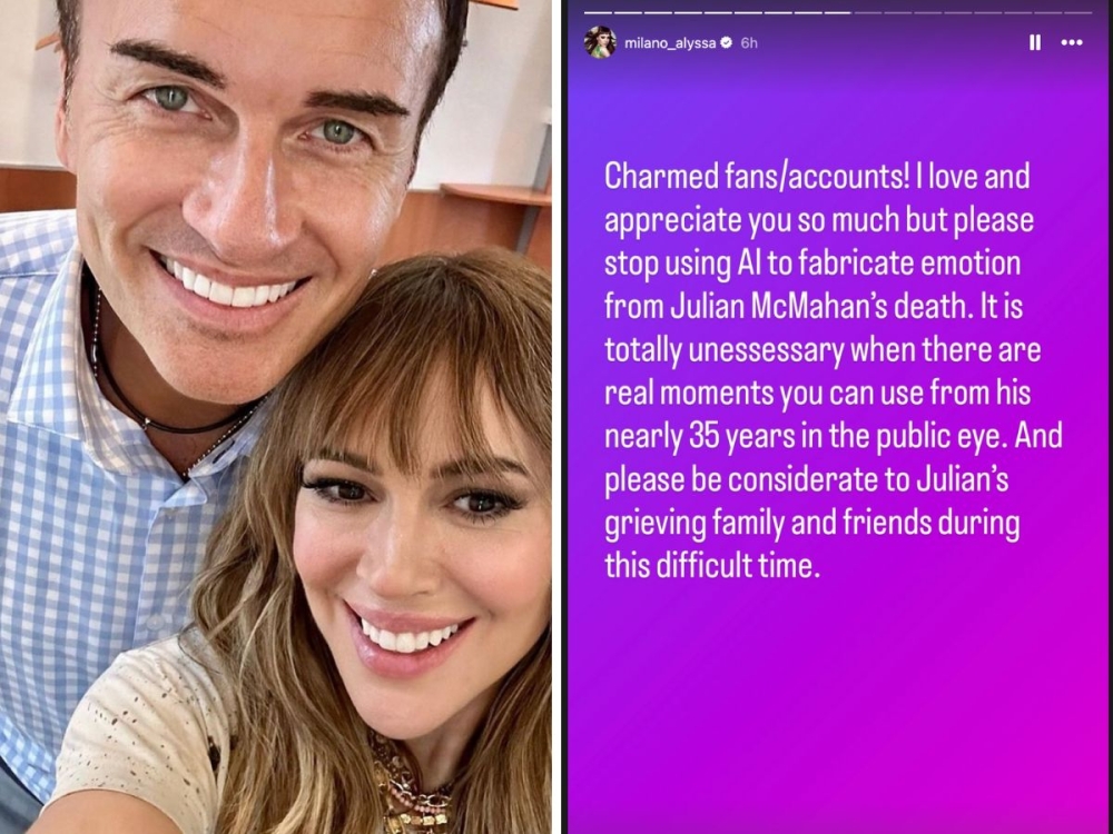 Alyssa Milano’s plea to ‘Charmed’ fans: Stop using AI to mourn Julian McMahon