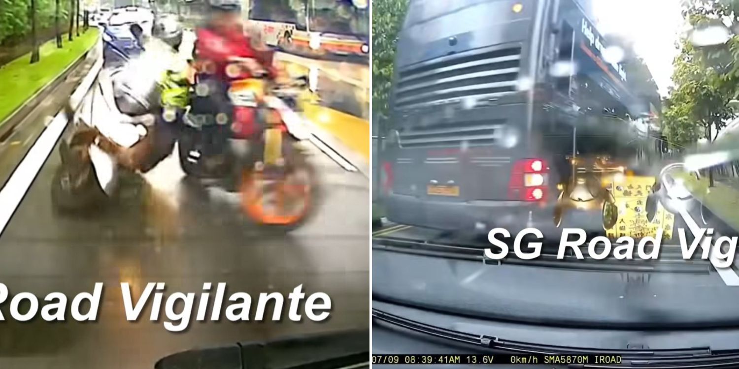2 Motorcyclists crash into each other in Bukit Panjang after car brakes to avoid bus