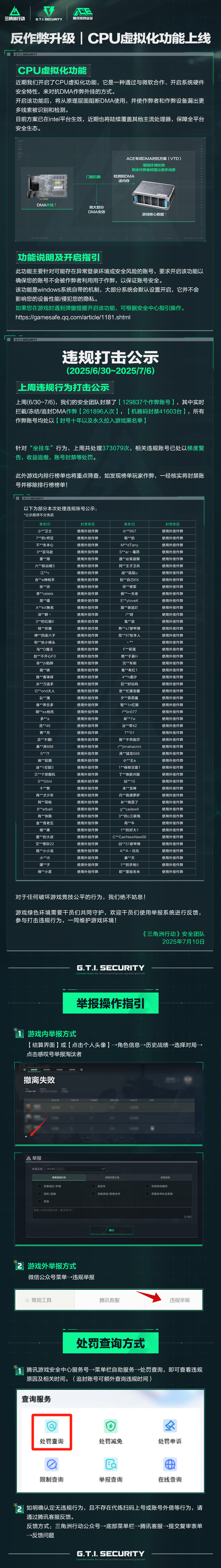 腾讯游戏《三角洲行动》反作弊升级，CPU 虚拟化功能上线