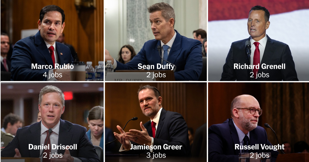 A Half Dozen Trump Officials Hold More Than One Big Job