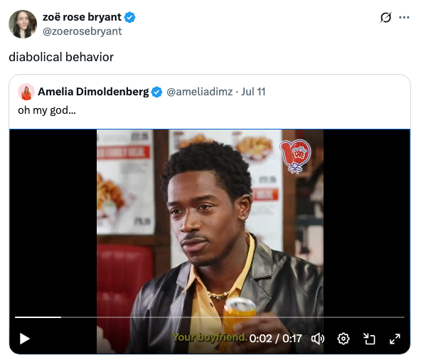 Everyone Is Obsessed With Damson Idris And Amelia Dimoldenberg's Hot "Chicken Shop" Date And You Need To See It