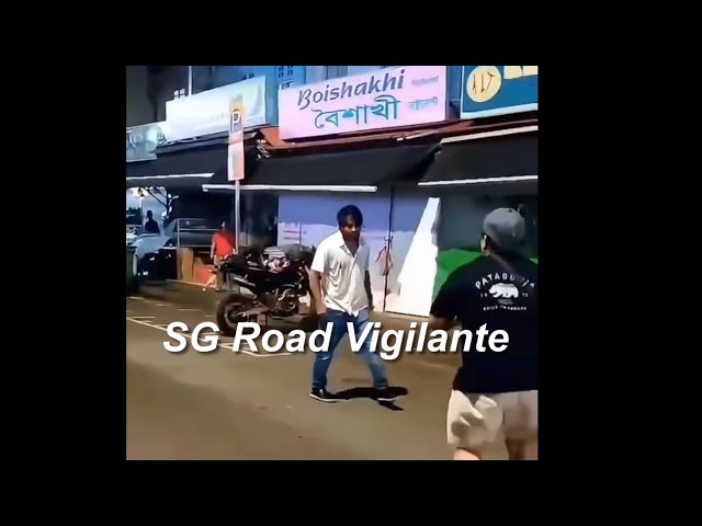 desker road drunk man attacking vehicles and pedestrians stopped by aux police officers