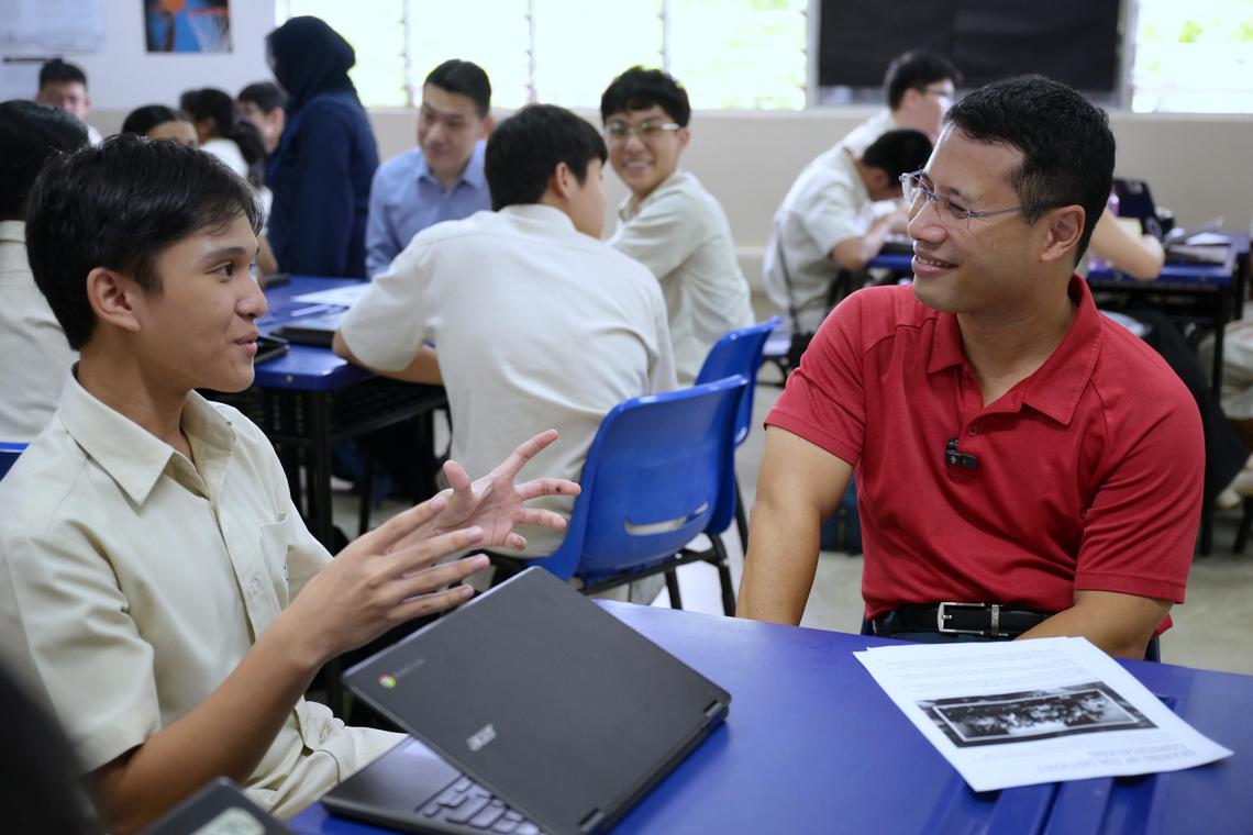 Character counts as much as grades: Desmond Lee tells students after a class on race and culture