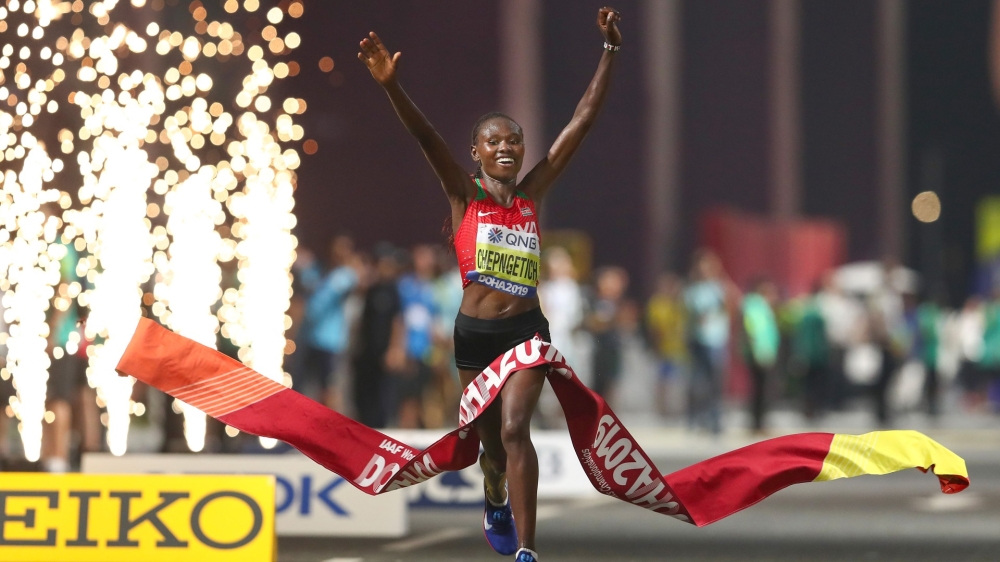 World record marathoner Ruth Chepngetich suspended over banned diuretic