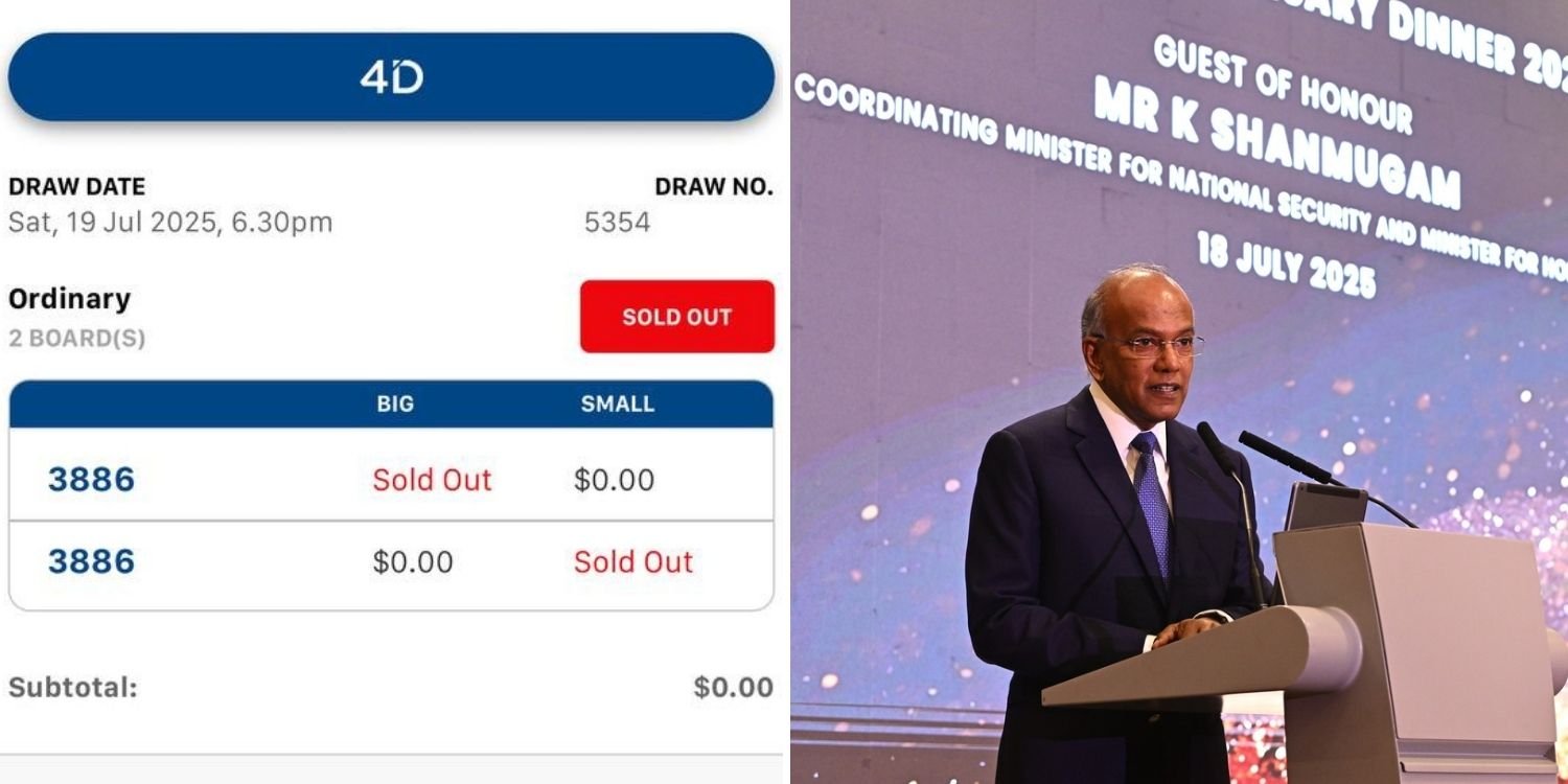 ‘3886’ Sold out for 19 July 4D draw after shanmugam warns of cyber attack by unc3886