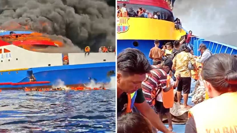 Vessel catches fire off Indonesia’s North Sulawesi province as passengers jump for safety