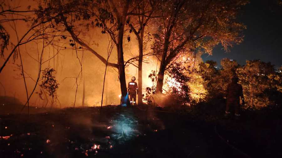 Forest fire breaks out in Kajang Prima