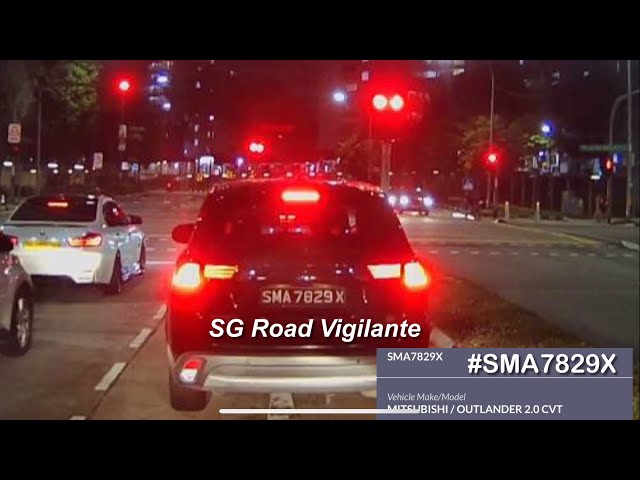 chua chu kang ave mitsubishi outlander fail to conform to red light signal