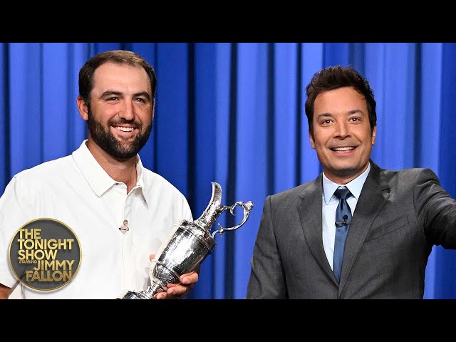 Scottie Scheffler Crashes Jimmy's Monologue to Celebrate His 2025 Open Championship Win