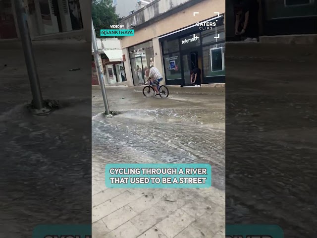 Thunderstorm Cyclist