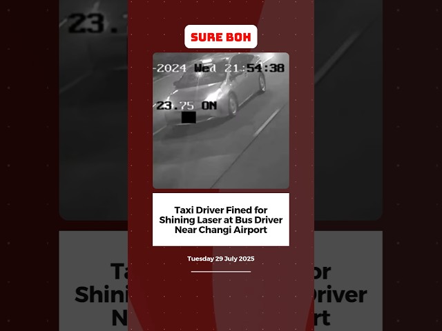 Taxi Driver Fined for Shining Laser at Bus Driver Near Changi Airport